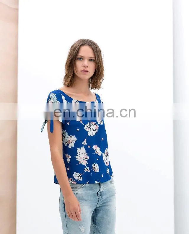 New style ladies high qualtiy shirt flower fashion blouse