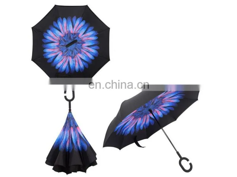 Top Quality Customized Rain Fashion C Handle Inverted Umbrella
