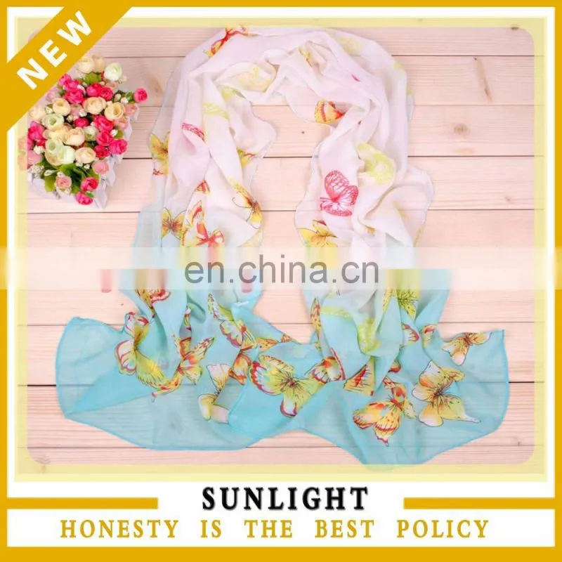 Hot sale fashionable wholesale cheap chiffon scarf