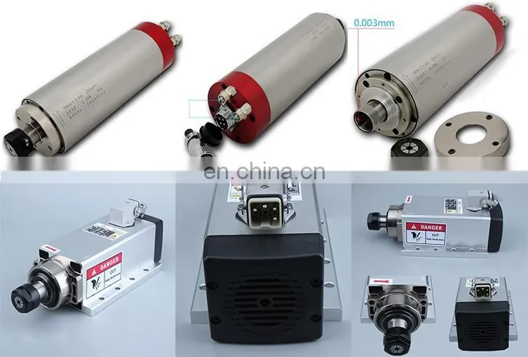 Square 3kw 4 bearing lathe cnc spindle motor
