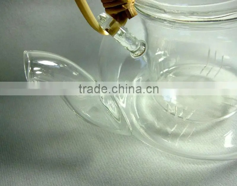 Clear Glass teapot/coffee pot with filter and handle, 600ml