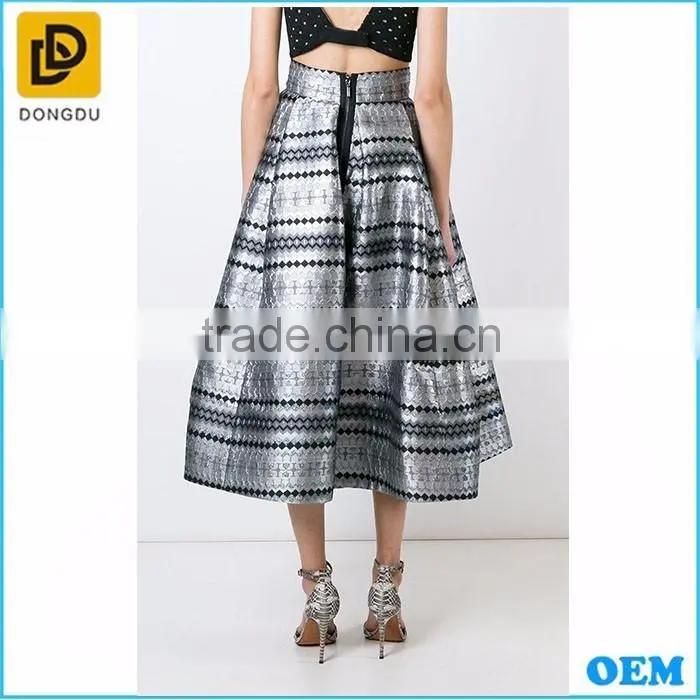 Alibaba clothing factory for maxi long plaid skirts 2016