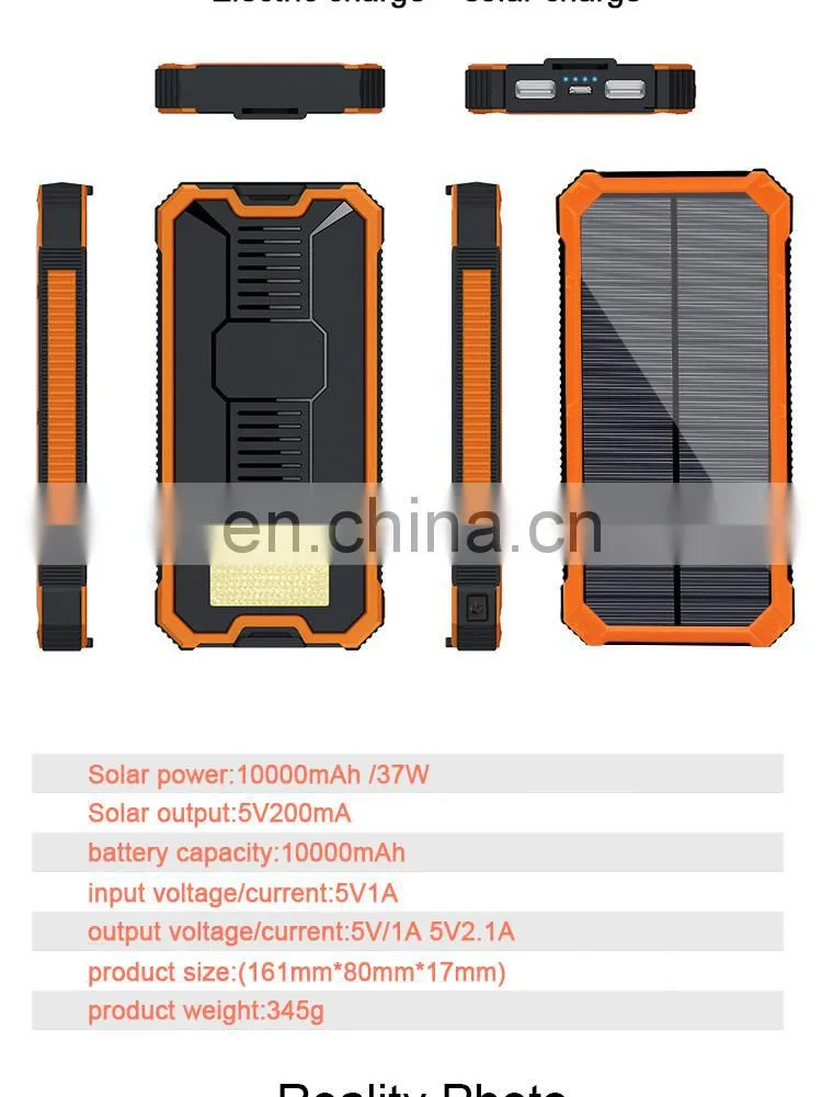 Universal Mini 1000mah Waterproof Mobile Solar PowerBank solar charger battery portable external