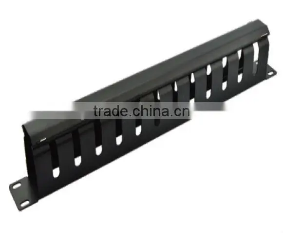 12 port metal+plastic 1 U Cable Manager for telecom