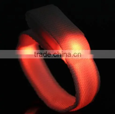 LED Illuminating Blue Nylon Wristband Bracelet 22.9cm Unisex Christmas Birthday