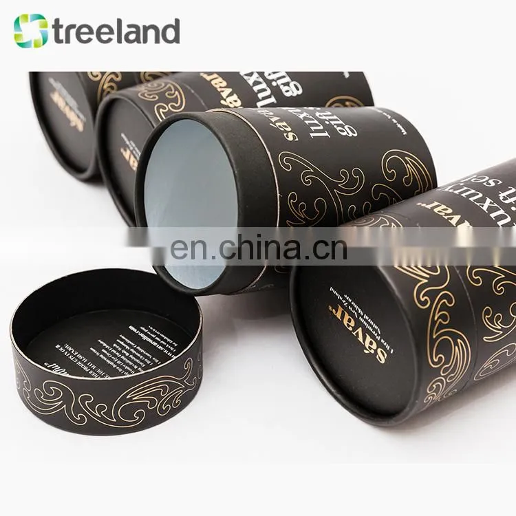 Custom Design Cylinder Paper Cardboard Luxury Perfume Bottle Paper Tube Packaging