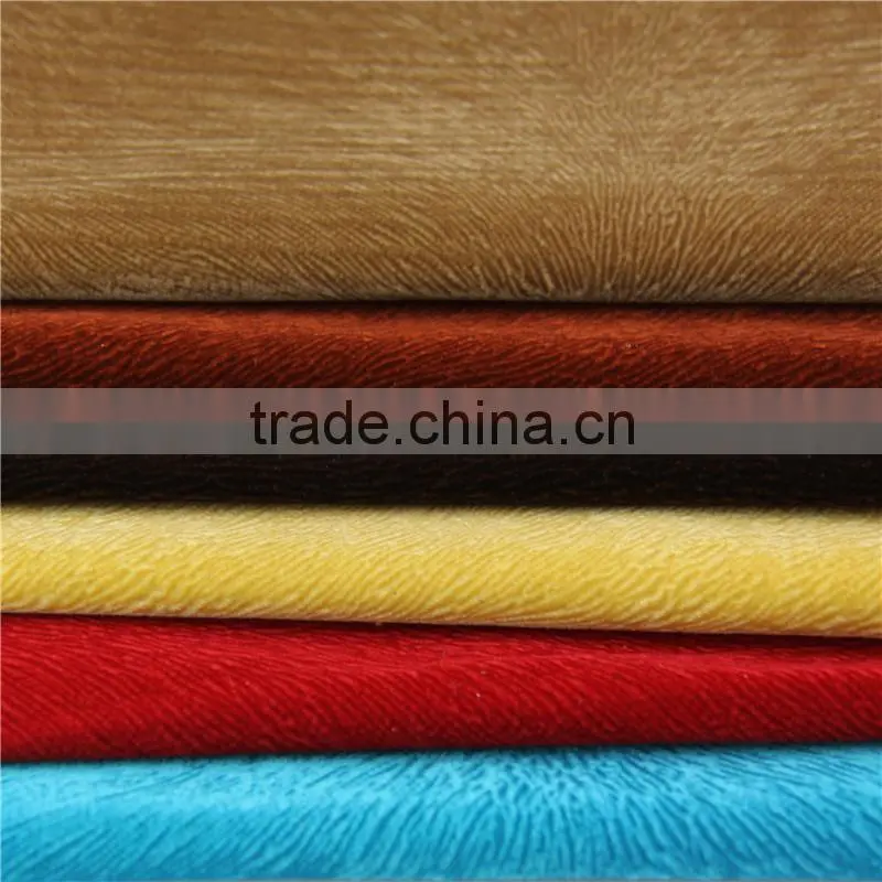 Factory Supply Colorful Soft Spray Flock Sofa Fabric