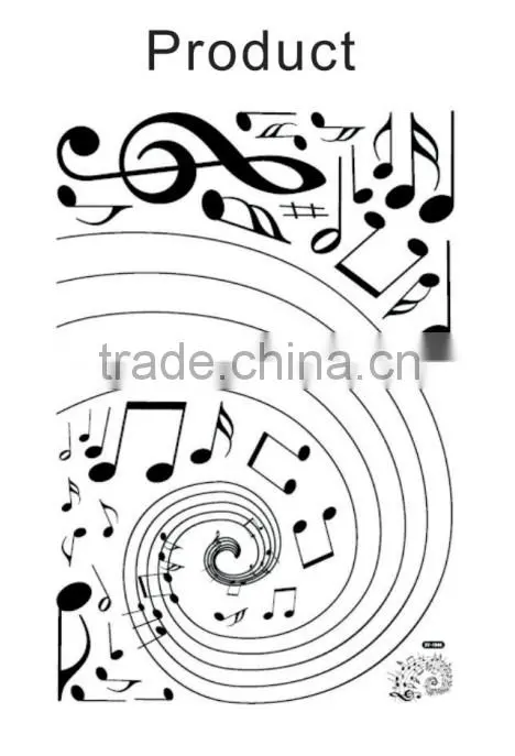 Pvc Vinyl Removable Music Wall Paper Home Decorative Music Decor Wall Sticker
