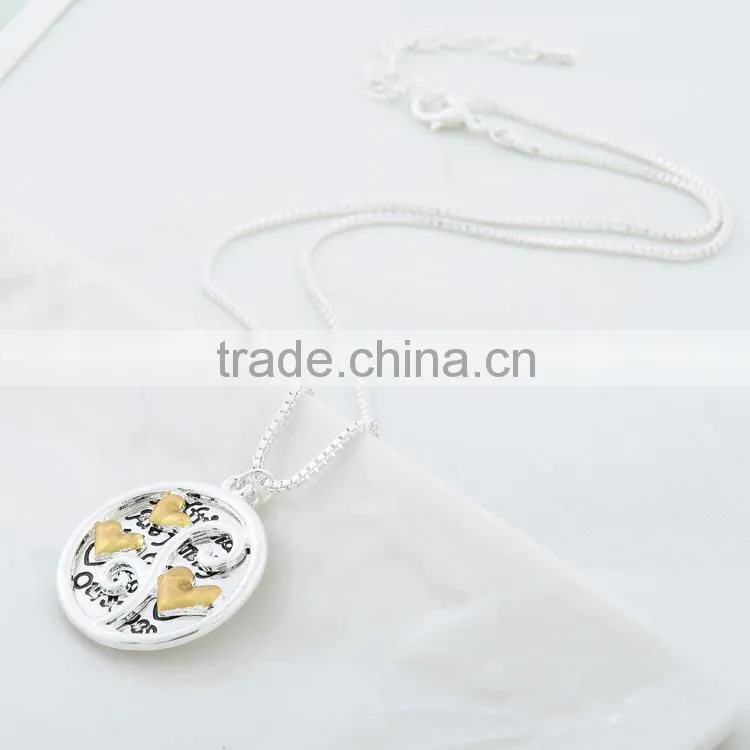 2015 European and American pop tree girlfriends love initial pendant necklace