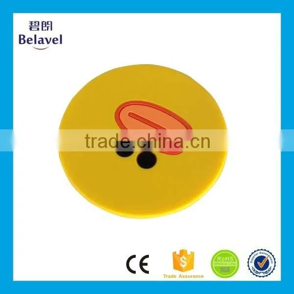 OEM fruit design pvc tea coaster custom silicone soft pvc coaster