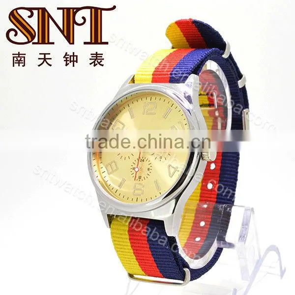 SNT-NY002 fashion color changeable nylon strap watch