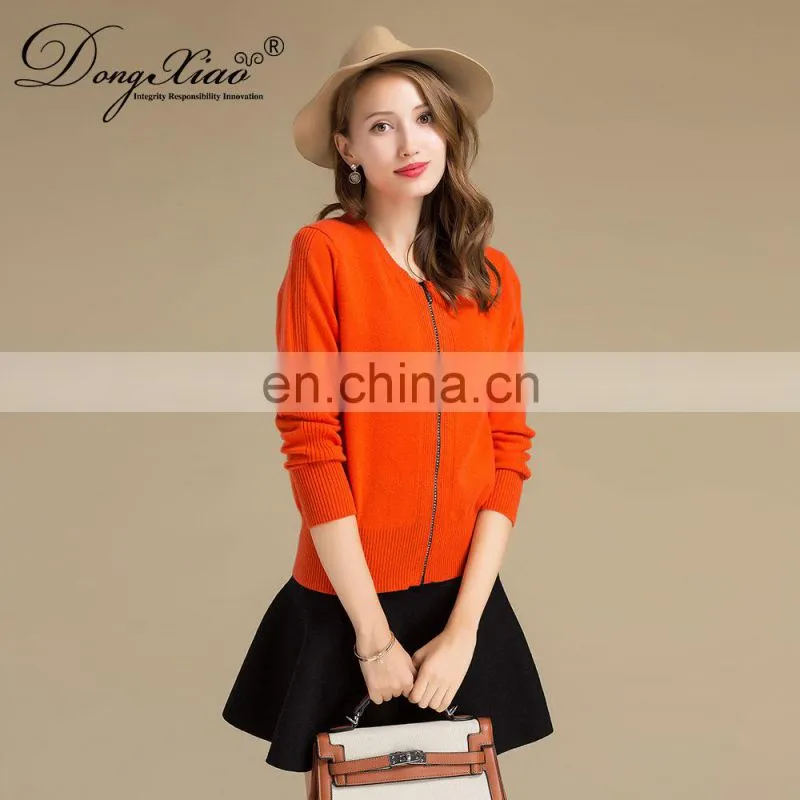 2018 New Style Sweaters Women Zip Cardigan Knit Cachemire 100 % Sweater