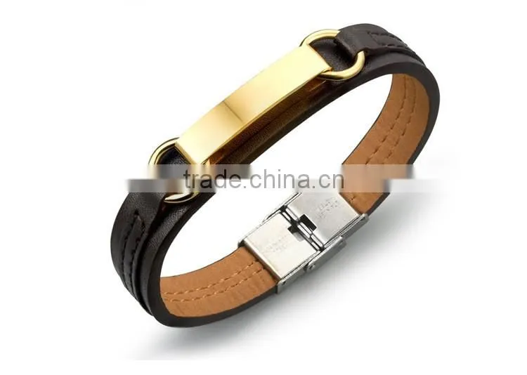 Genuine PU Leather Screw Bracelets 316L Stainless Steel Spanish Bible the Lord's Prayer Bangles