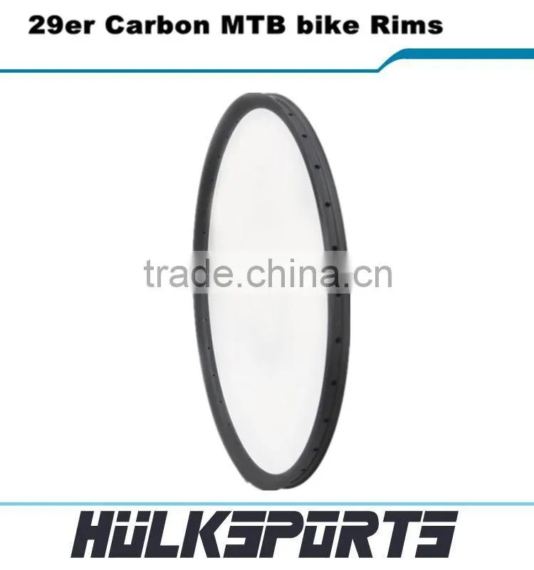 Cheap 29er mtb carbon rims wheels tubeless 30mm width mountain bike carbon rims 3K/UD hookless 29 carbon rim