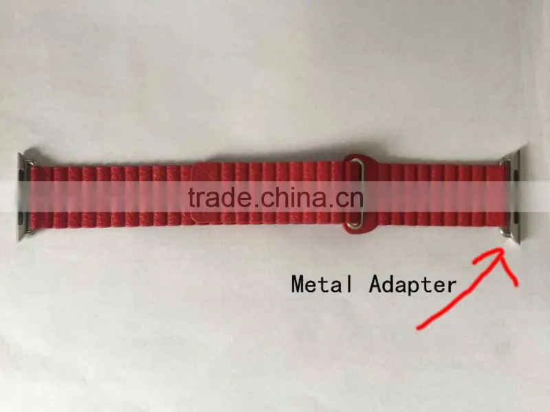 Genuine leather Loop For Apple Watch strap 42mm 38mm With Metal Adapter Adjustable Magnetic