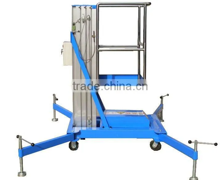 mobile hydraulic aerial lifts/sing mast aluminum lift platform