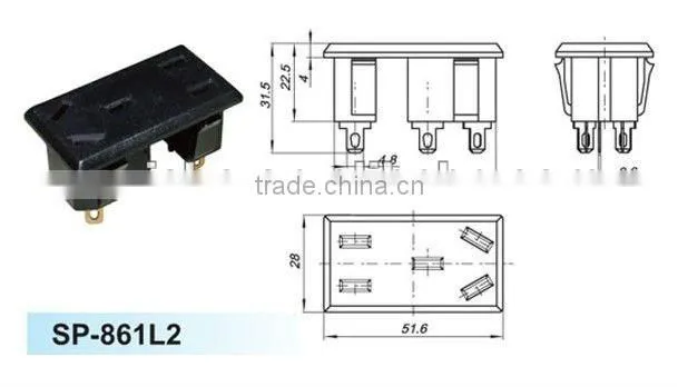 Male battery powered plug socket