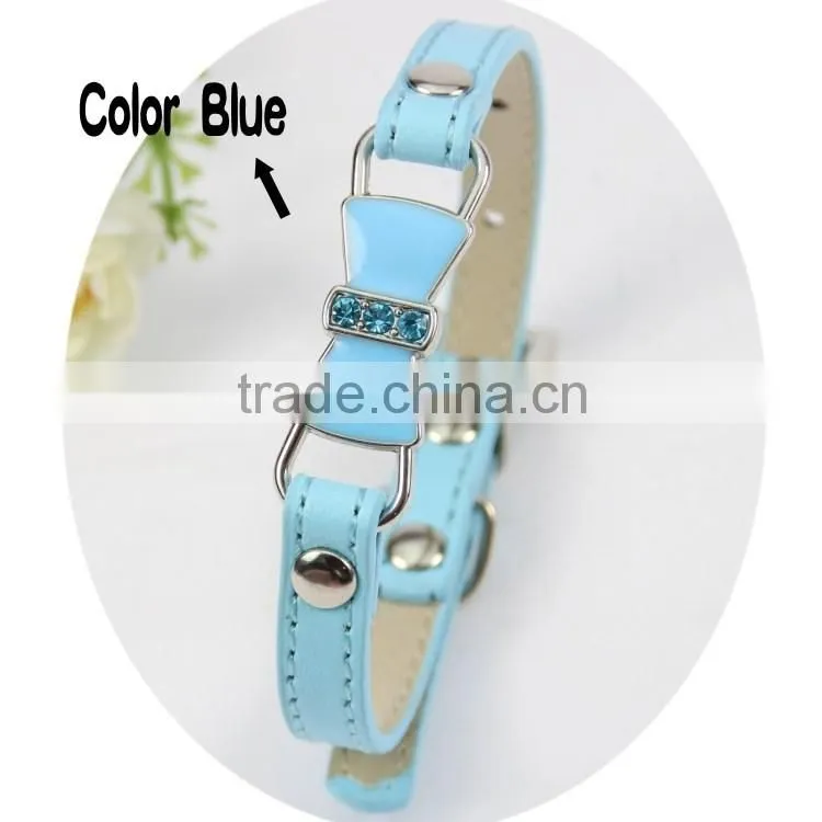 Pet products high quality and low price hot supply fashion beautiful bowknot pet collar