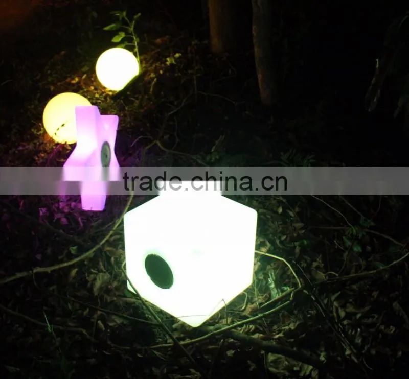 solar LED light cube with bluetooth stereo & remote control & solar YXF-4343BS