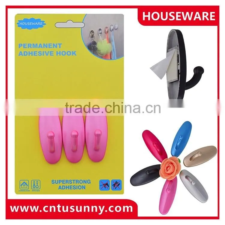 2016 hot new product plastic adhesive wall hook