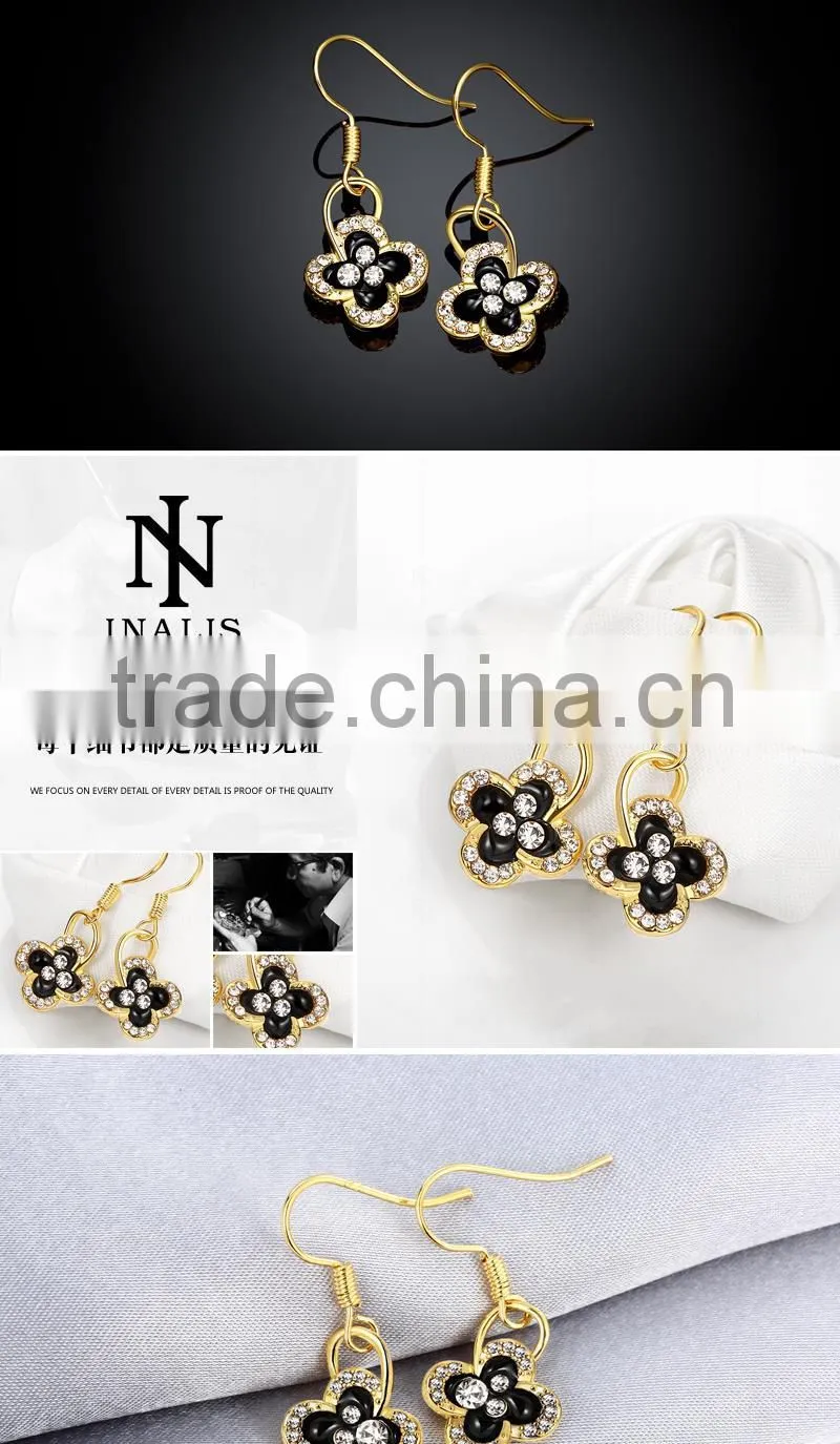 Lastest clover earring design for lady hot sell earring jewelry