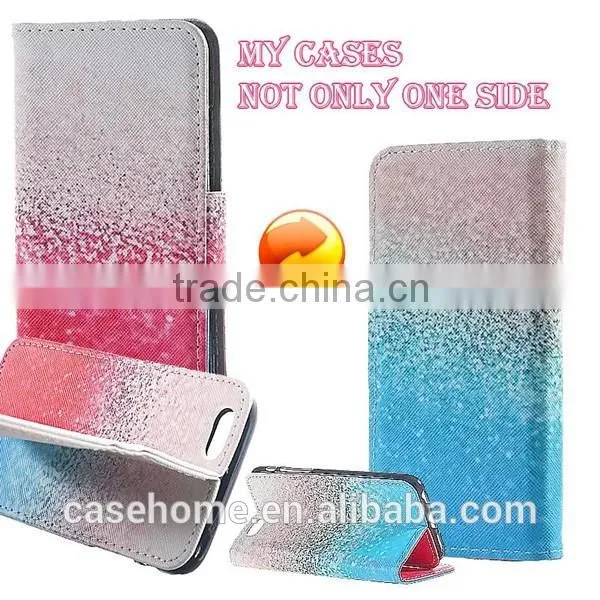 New Design Double-Side Leather Case Cover for Apple iPhone Samsung Galaxy