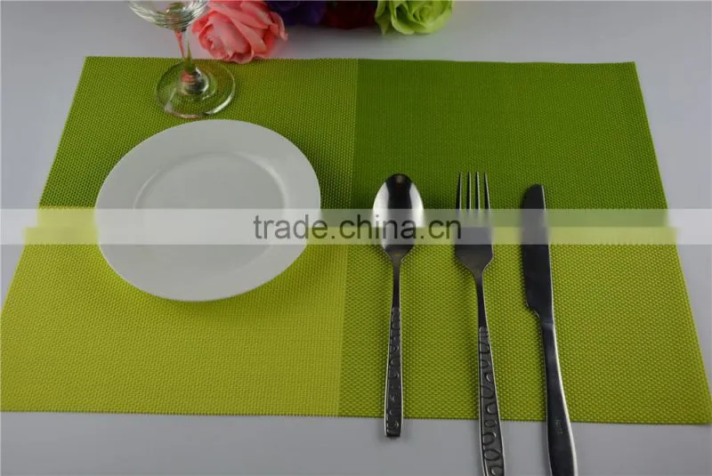 Bright Color shinny green table mats placemats for dining heat insulation kitchen placemat table decoration