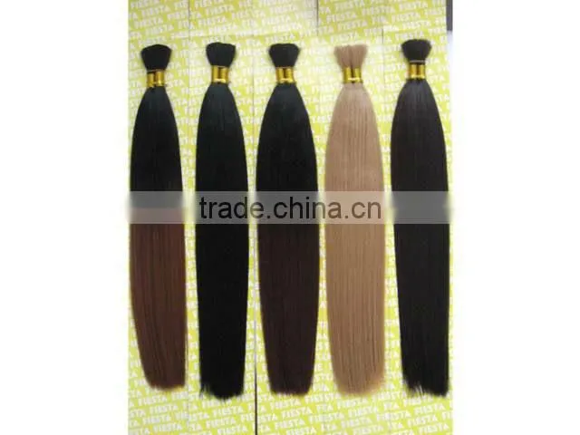human cheap remy hair bulk,braid hair bleached and dyed into different colors