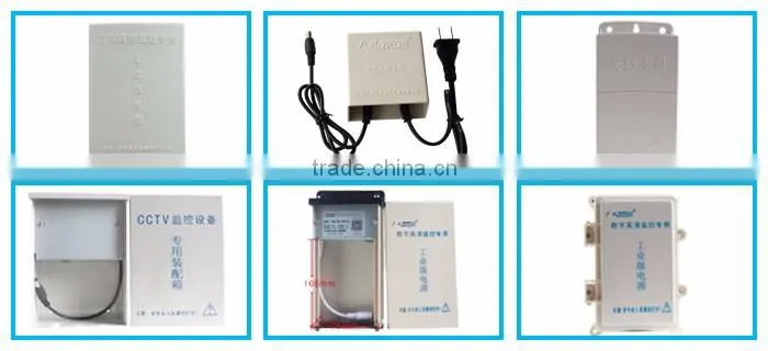 Easy maintain 215G weight rainproof CCTV 12V power supply