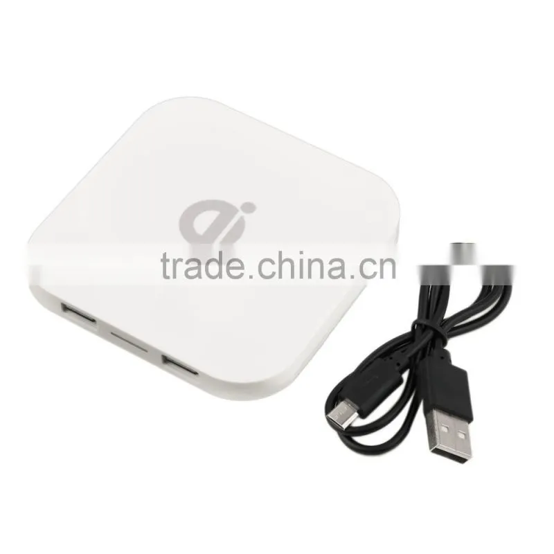 Q8 QI Wireless Charging Pad 2 USB Port Splitter HUB Charger Pad For Phoneest Wholesale