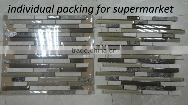 BEIGE MARBLE GLASS BLEND MOSAIC