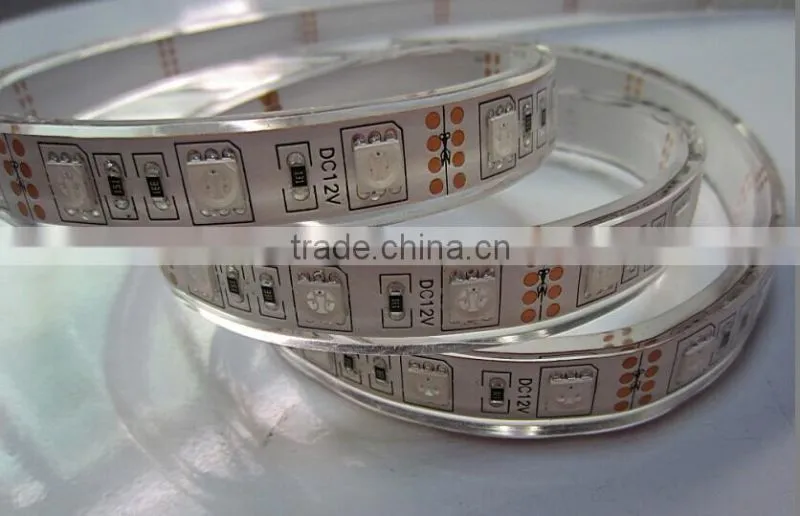 SMD5050 60D IP68 12V/24V 5m/roll PU glue rgb led strips light