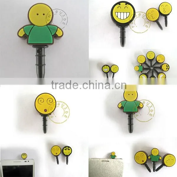 OEM Creative Hug Shape Iphone 4 3.5mm 3D Soft PVC Mobile Dust Plug