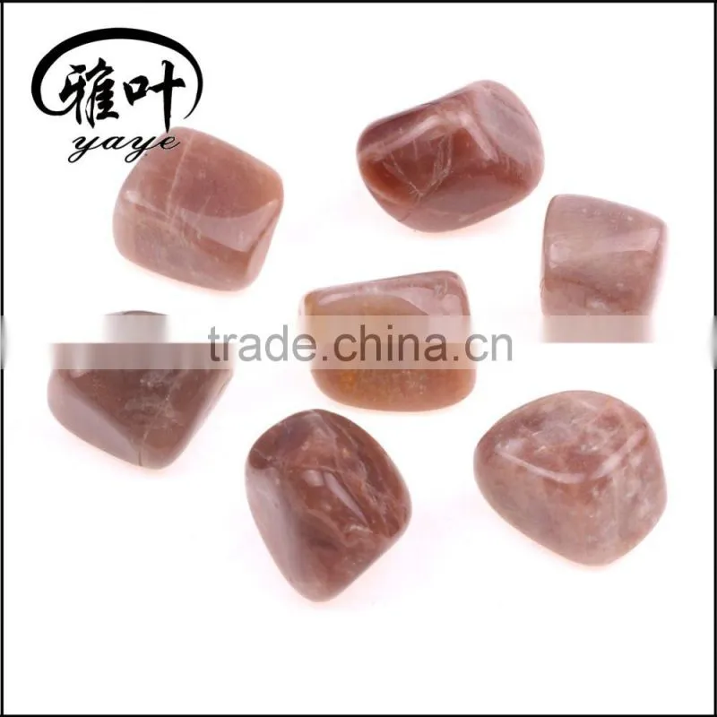 Wholesale Natural semi precious Stone Highly Polished 20-25mm Moonstone Tumbled Stone