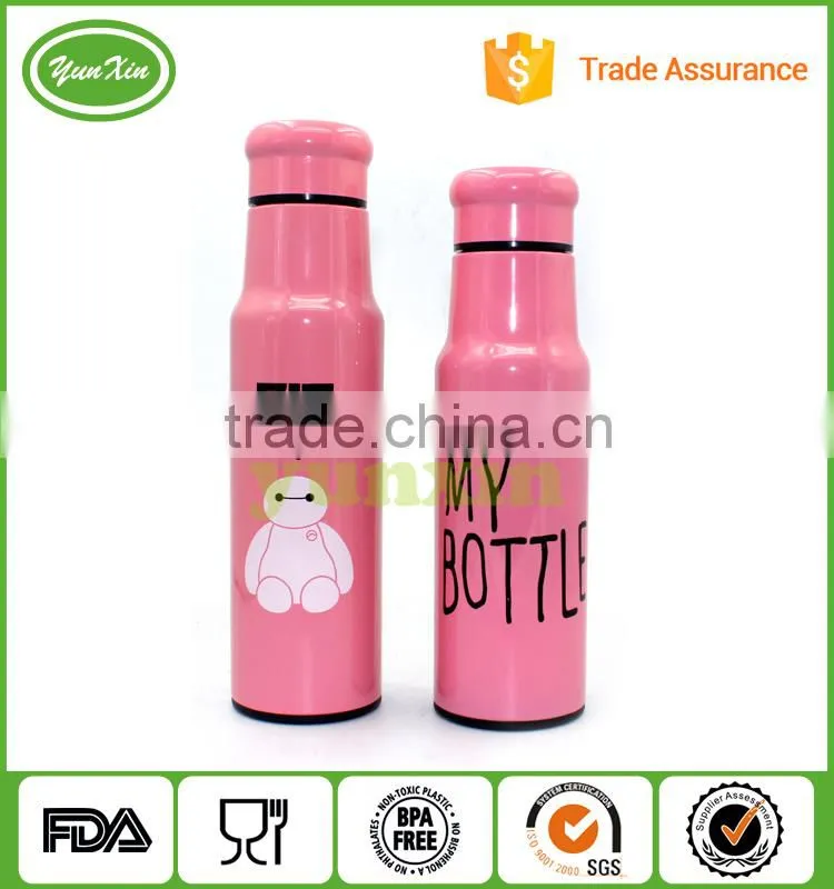 Wholesale 380ml Double wall stainless steel sport bottles with flat cap at competitive price