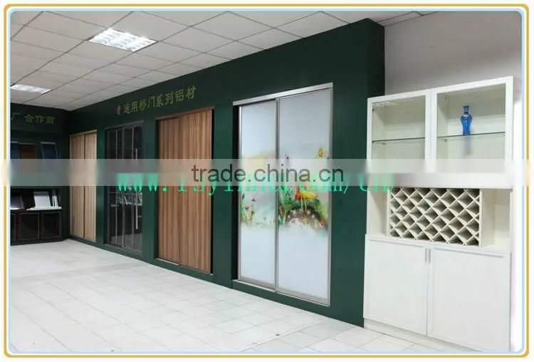 aluminium kitchen cabinet double-sided glass door