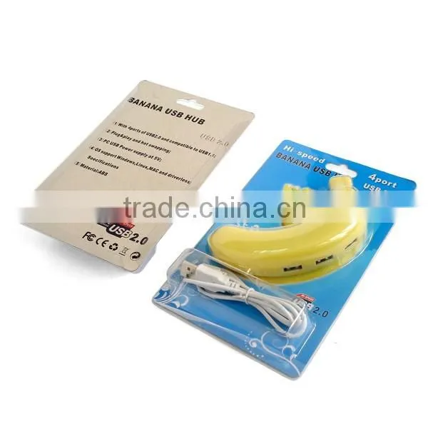 Fruit Shape USB Hub Banana Hub 4 Port Usb Hub 2.0