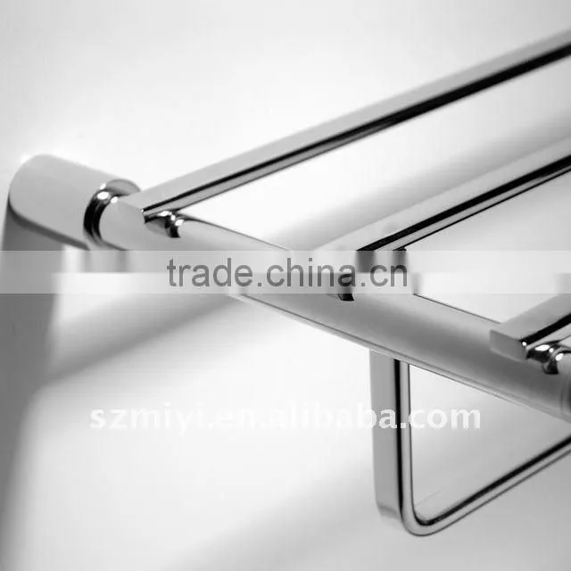 chrome plated brass double towel rack