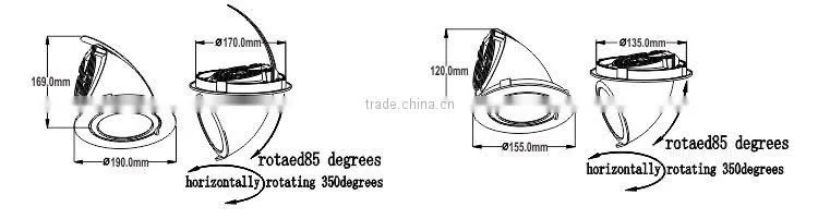 CE RoHS certificate High brightness 30W Rotatable LED Downlight