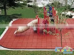 Rubber tiles outdoor playground
