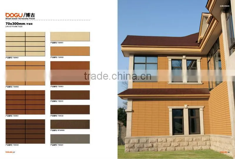 300x600mm exterior terracotta facade fixing system