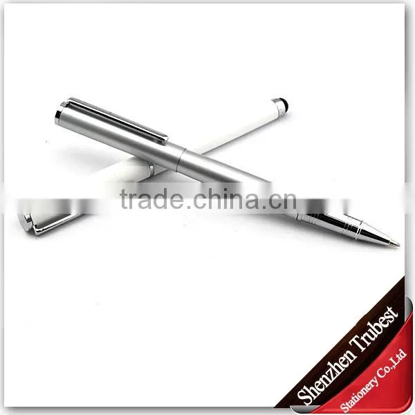 Metal touch ball pen with stylus , metal stylus touch pen