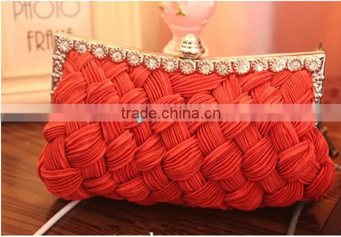 factory sell beautiful woven evening clutch bags vogue cluth bag lady hand bag
