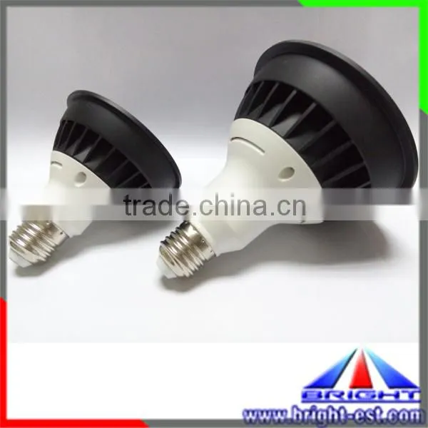China supplier plastic type led Par light, led Par38 spotlight, led COB chip spot light E27
