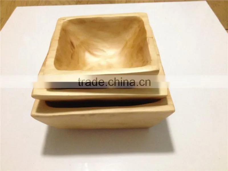wholesale dinnerware hot new products square wood soup bowl