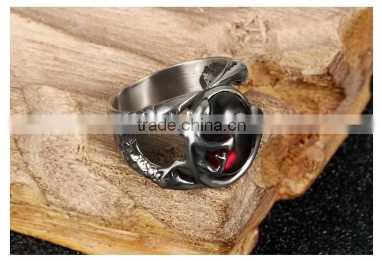 latest fashion antique stainless steel anchor design gey men ring