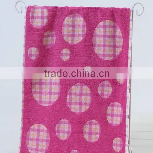 Pure cotton cut pile yarn-dyed jacquard bear soft face towel wholesales