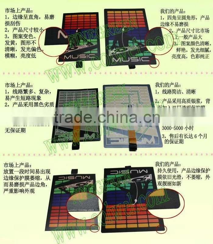 the new wireless inverter el t-shirt/ 100% cotton el t-shirt/DIY el t-shirt/1year warranty