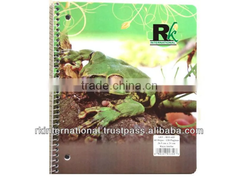 spiral writing notebook,subject spiral notebook