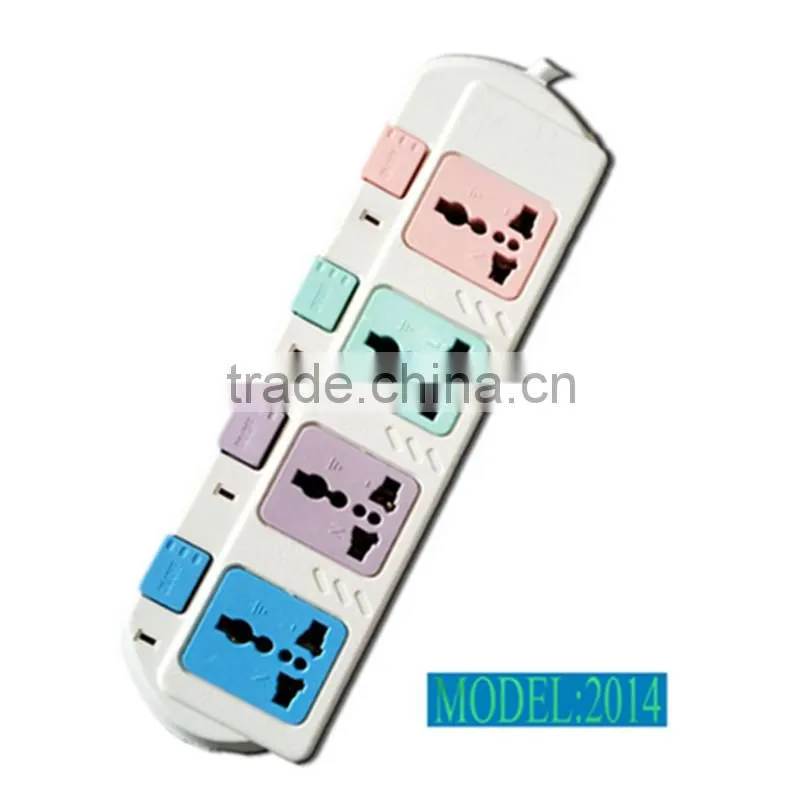3way power outlet switched electric supply electrical multi socket extension cord